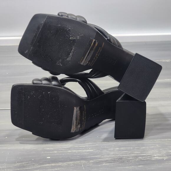 Abound Pearl Sandals Criss Cross Straps Square Toe Size 6 Black - Picture 9 of 12